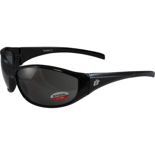 Birdz Eyewear Sparrow Bifocal Sunglasses Black with Smoke Lens