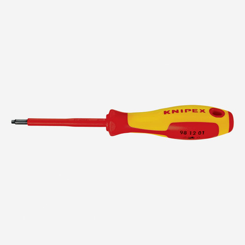 Knipex - Square Drive Screwdriver, 3 1/8"-1000V Insulated, R1 (981201)