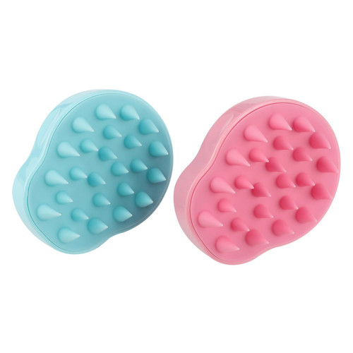 FRCOLOR 2pcs Massage Shampoo Brush Silicone Cleaning Brush Shower Hair Massager Massaging Shampoo Brush Shampoo Comb Silicone Hair Scrubber Massage Hair Comb Scalp Pp Child Nozzle