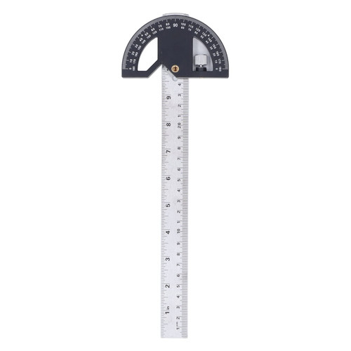 Woodworking Angle Ruler High Accuracy Angle Protractor Carpentry Angle Ruler for Woodworking Edge Measurement Scribing(black-12inch)