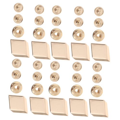 VILLCASE 10 Sets Button Tongs Stainless Steel Clothing Snaps Kit Press Stud Fasteners Sewing Coat Snap Fastener Snap Fasteners Kit Stainless Steel Press Studs Ornament Kits Clip Alloy Metal