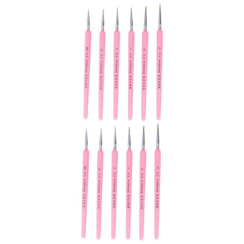 TEHAUX 12 Pcs Thin Paint Brushes fine Paint Brushes Nail Art Brushes Miniature Paint Brushes Micro Paint Brush Paint Brush fine Detailing Paint Brushes Detail Brush Watercolor Pen