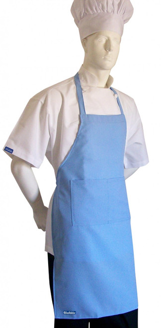 CHEFSKIN Original Baby Blue Lite Chef Apron w/Fully Adjustable Neck Straps Size Big & Tall