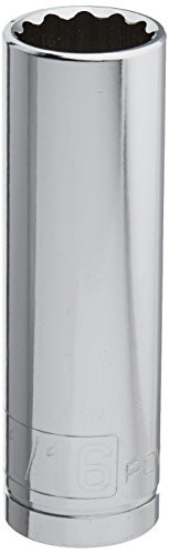 Powerbuilt 940133 1/2" Dr. 12 Pt. SAE Deep Well Socket, 11/16"