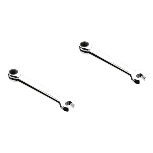 Angoily 2pcs Ratchet Wrench Ratcheting Wrench Metric Combination Ratchet Spanner Combination Dicephalous Wrench Spanner Ratchet Ring Spanner Mini Wrench Hand To Rotate Tool Set Miniature
