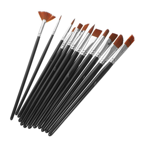 Lurrose 12pcs Paint Brushes Painting Brush Kit Painting Supplies Oil Painting Accessories Oil Paintbrush Paintbrushes Acrylic Brushes for Painting Drawing Tool Wood Pigment Student