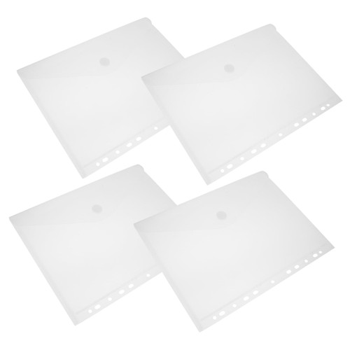 NAMOARLY 4pcs File Folders Stickers Envelopes Document Bag File Folder Organizer Document Holder Bag File Document Folders Document Storage Bags File Organizer Office Pp White Receipt Pouch