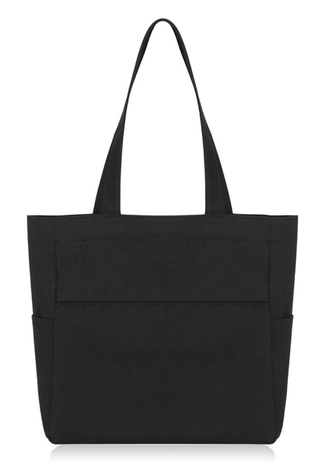 Afashor Women's Vintage Canvas Tote Bag Casual Hobo Shoulder Purse Large Capacity Handbag Black