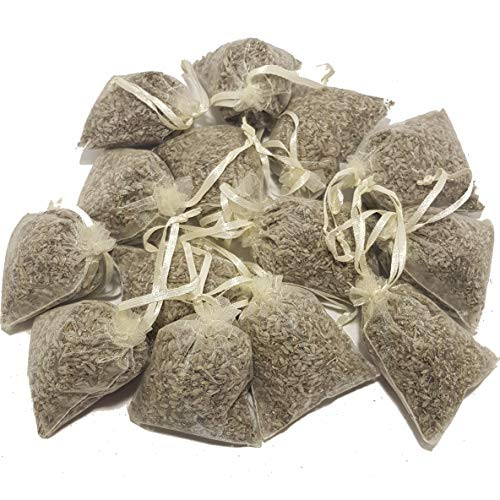 Laodicea Home | Cream Bags, Pack of 18 | Highest Fragrance Lavender Scent Sachets | Dried Lavender Flower Buds Sachets | Natural Deodorizer | Lavender Scented Sachets for Drawer and Closet