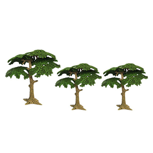 3pcs Pine Tree Miniature Artificial Pine Tree Ornament Fairy Garden Plant Figurine Mini Cypress Tree Model Micro Landscape
