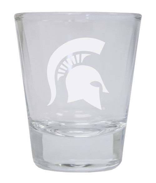 R and R Imports Michigan State Spartans Etched Round Shot Glass