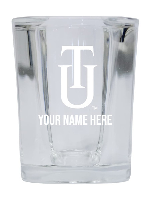 Personalized Customizable Tuskegee University Etched Square Shot Glass 2 oz With Custom Name (1)