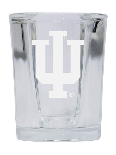 R and R Imports Indiana Hoosiers 2 Ounce Square Shot Glass laser etched logo Design
