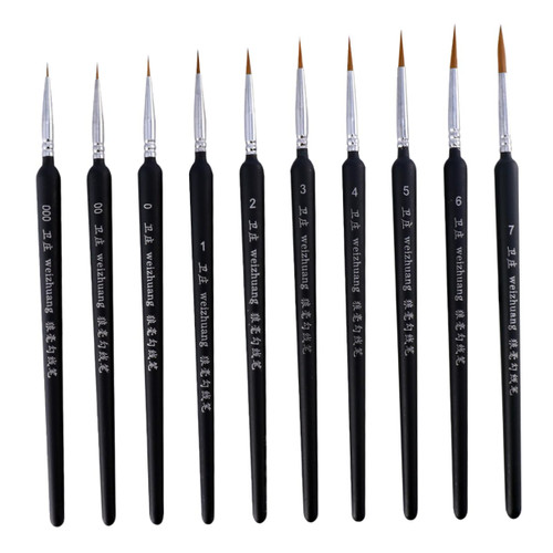 Lurrose 10pcs Very Fine Drawing Pen Micro Paint Brush Gouache Paint Brushes Toddler Paint Brushes Art Paint Brushes Color Hook Line Pen Line Drawing Brushes Fine Detailing Paint Brushes