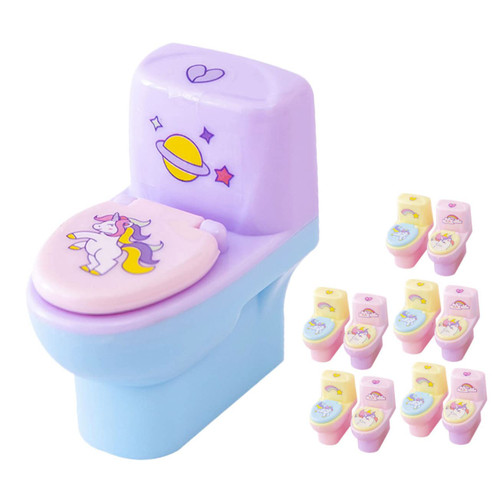 TEHAUX 12pcs Pencil for Kids Toys for Kids Metal Pencil Sharpener Plastic Pencil Sharpener Mini Toy Toilet Pencils Portable Pencil Sharpener Compact Hand Sharpener Household Sharpeners