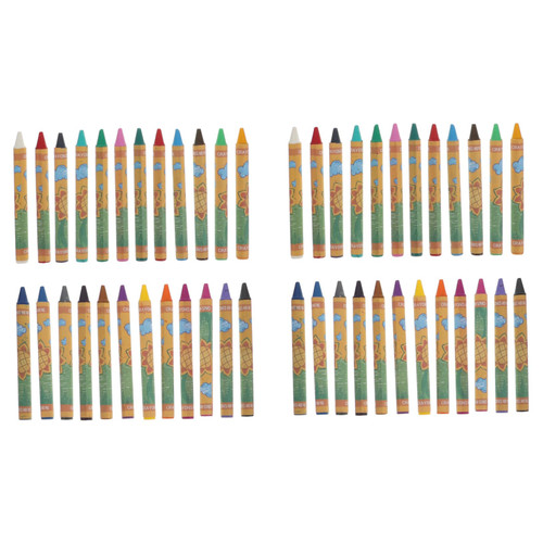 COHEALI 48 Pcs Cartoon Children Crayons Cartoon Crayons Pens Christmas Crayons Drawing Crayons Kids Crayon Holiday Crayons Kids Drawing Miniature Crayons Pupils Graffiti Crayon Drawing