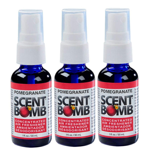 Scent Bomb 100% Concentrated Air Freshener Car/Home Spray [Choose The Scent] (Pomegranate, 3 Bottles)
