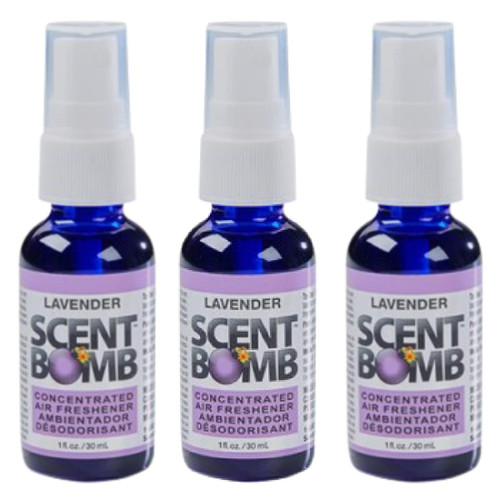 Scent Bomb 100% Concentrated Air Freshener Car/Home Spray [Choose The Scent] (Lavender, 3 Bottles)