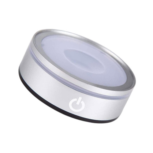 Veemoon Crystal Lamp Holder 3D Base Lamp Base LED Light Base for Glass Art Night Lamp Base Desk Lamp Crystal Table Lamps to Rotate Light Stand Plastic Round