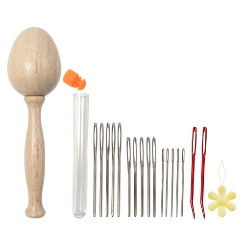 gofidin Sock Darning Egg Patching Tool Sewing Project Kits DIY Crafts Egg Thread Needle Storage Socks Patchwork Tools Sewing Accesaries