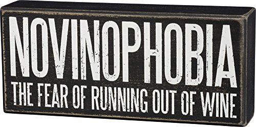 Primitives by Kathy 33238 Classic Box Sign, 8" x 3.5", Novinophobia Primitives by Kathy 33238 Classic Box Sign, 8" x 3.5", Novinophobia