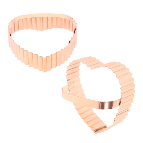 KJHBV 2pcs Biscuit Mold Round Molds Christmas Cookie Cutters Sandwich Cutter for Kids Valentines Day Chocolate Cutters Heart Cake Mold Baking Cookie Cutters Clay Stainless Steel Fudge