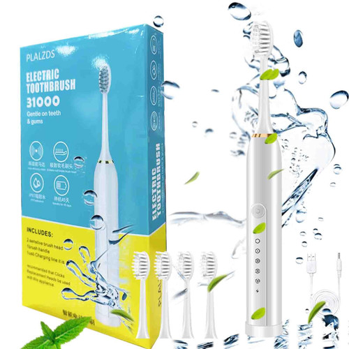Fufafayo Electric Toothbrush for Adult, Electric Toothbrush with 4 Brush Heads, 6 Cleaning Modes, Smart 20-Speed Timer Electric Toothbrush Ipx7 -Newly Upgraded Electric Toothbrush- Fufafayo Electric Toothbrush for Adult, Electric Toothbrush with 4 Brush Heads, 6 Cleaning Modes, Smart 20-Speed Timer Electric Toothbrush Ipx7 -Newly Upgraded Electric Toothbrush-