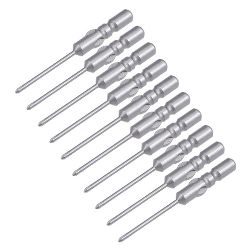 uxcell 10 Pcs 4mm Round Shank 40mm Length 1.2mm Phillips PH00 Magnetic S2 Screwdriver Bits