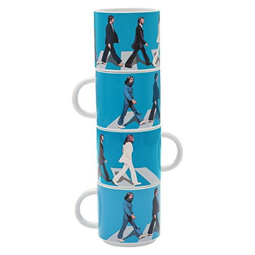 Vandor The Beatles Abbey Road 4 Piece Ceramic Stacking Mug Set (72006)