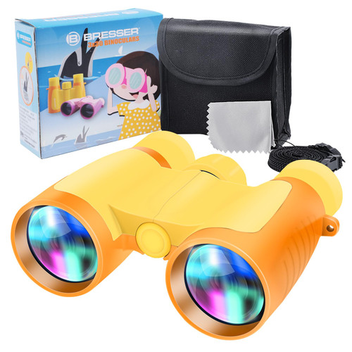 Binoculars for Kids 3x30 High Resolution, Kids Binoculars Gifts for 3+ Years Boys Girls, Compact Shockproof Kids Binoculars for Bird Watching, Hiking, Camping, Travel, Outdoor Games(Yellow)