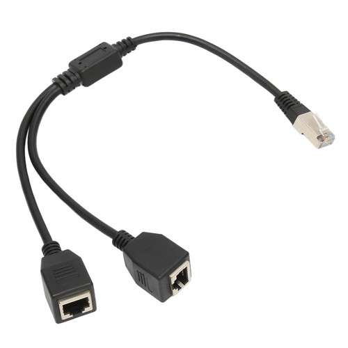 RJ45 Ethernet Splitter, Male to 2 Female Port Stable Cable 1 Fast Transmission Cat5 for Router Modem