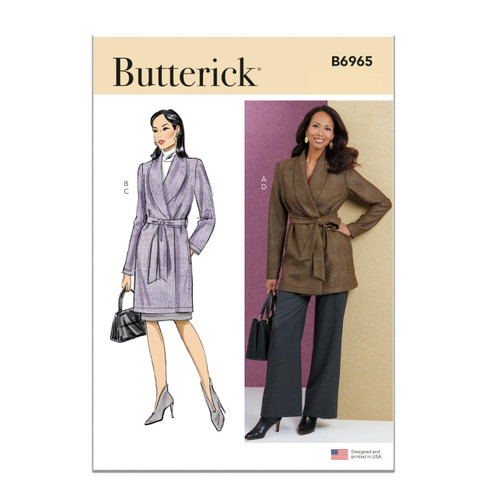 Butterick Misses' Loose Fitting Jacket, Straight Skirt and Wide Leg Pants Sewing Pattern Kit, Design Code B6965, Sizes 8-10-12-14-16, Multicolor Butterick Misses' Loose Fitting Jacket, Straight Skirt and Wide Leg Pants Sewing Pattern Kit, Design Code B6965, Sizes 8-10-12-14-16, Multicolor
