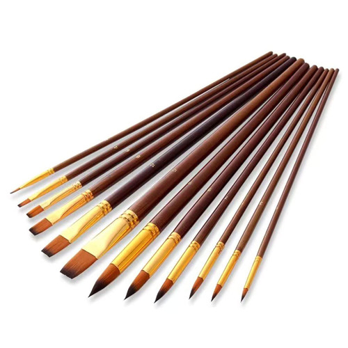 12 Pcs Acrylic Paint Brushes Professional Artist Paintbrush for Watercolor Oil Painting Canvas Face Body Nail Art Crafts 12 Pcs Paint Brushes Set Portable Painting Brushes Nylon Hair Watercolor 12 Pcs Acrylic Paint Brushes Professional Artist Paintbrush for Watercolor Oil Painting Canvas Face Body Nail Art Crafts 12 Pcs Paint Brushes Set Portable Painting Brushes Nylon Hair Watercolor