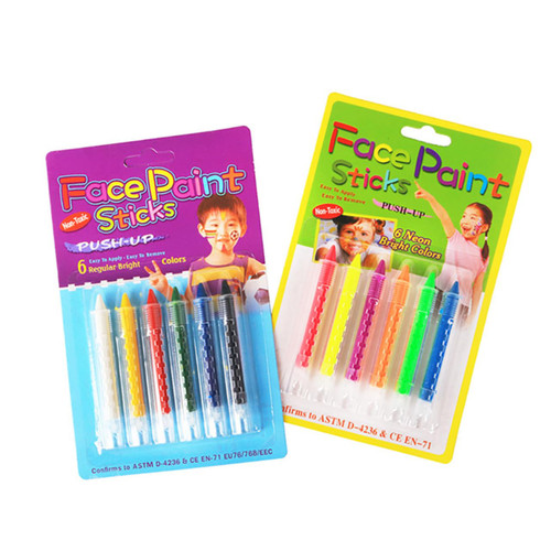 KONTONTY 12pcs Fluorescent Crayon Makeup Set Face Paint for Washable Crayons Halloween Painting Kit Glow in The Dark Paint Crayons Luminous Face Paint Crayons Face Paint Sticks