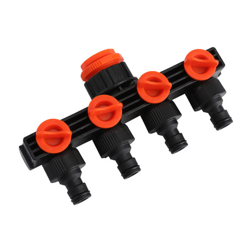 YIWENG Garden Hose Splitter, 4 Way Garden Hose Splitters Faucet Diverter Tap Hose Connector Hose Pipe Splitter 4 Way Water Distributor for Outdoor Faucet Sprinkler Drip Irrigation Systems