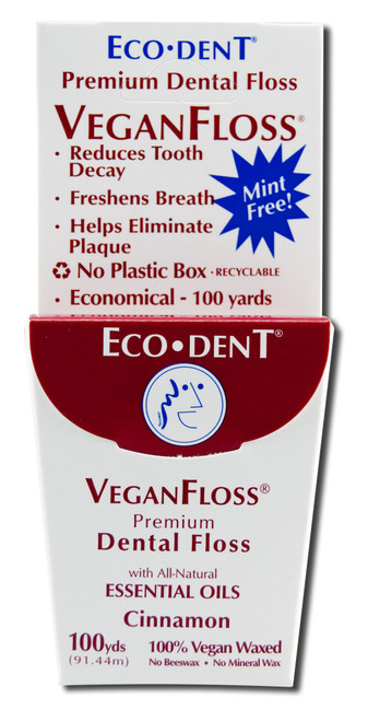 Eco-Dent Veganfloss Premium Dental Floss Cinnamon - 100 Yards