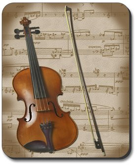Art Plates Violin Mouse Pad