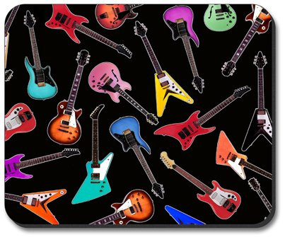 Art Plates Guitars - Electric Mouse Pad Image by Dan Morris
