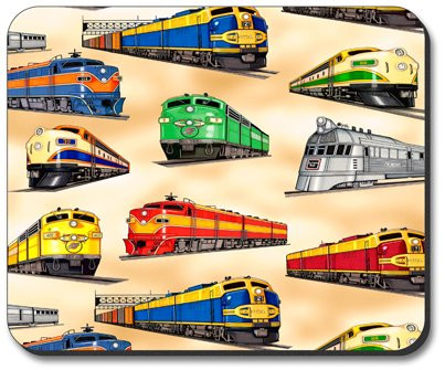 Art Plates Diesel Trains Brand Mouse Pad - Image by Dan Morris