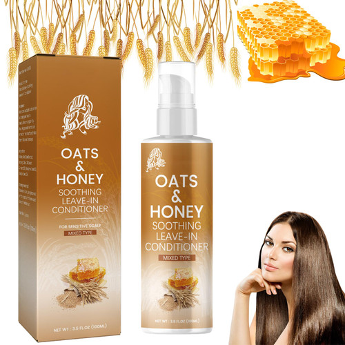 FYANER Creme of Nature Pure Honey Leave-In Conditioner Oats Honey Soothing Leave-in Conditioner - Nourishing Nature's Best with the Power of Honey (1Pcs)