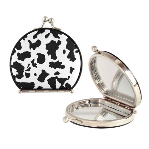 Sletend Makeup Mirror Milk Cow Print Compact Mirror for Women,Mini Pocket Travel Makeup Mirror,Pretty Portable Folding Small Pocket Mirror for Handbag,Purse,Double Sided Handheld Magnifying Mirror Sletend Makeup Mirror Milk Cow Print Compact Mirror for Women,Mini Pocket Travel Makeup Mirror,Pretty Portable Folding Small Pocket Mirror for Handbag,Purse,Double Sided Handheld Magnifying Mirror