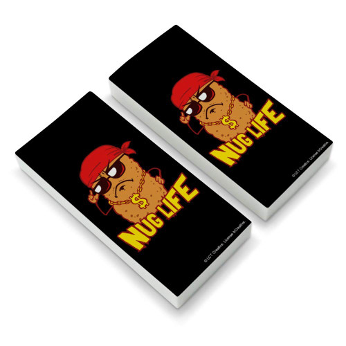 Nug Life Chicken Nugget Funny Humor Eraser Set of 2