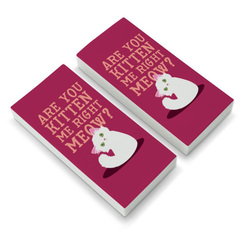 are You Kitten Me Right Meow Cat Eraser Set of 2 are You Kitten Me Right Meow Cat Eraser Set of 2