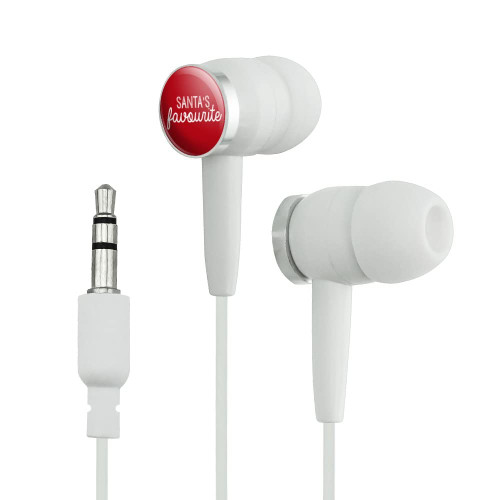 GRAPHICS & MORE Santa's Favourite Novelty in-Ear Earbud Headphones