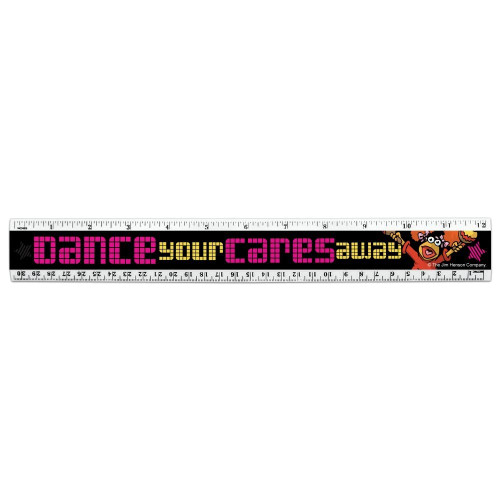Dance Your Cares Aware Fraggle Rock Red 12 Inch Standard and Metric Plastic Ruler