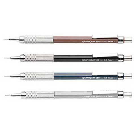 Pentel PG527BP 0.7mm Blue Barrel Graph Gear 500 Automatic Drafting Pencil