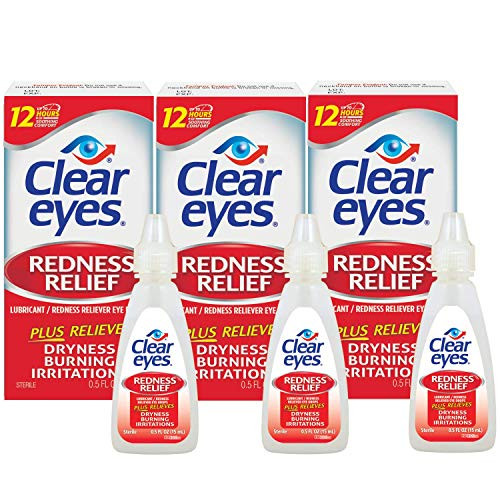 Clear Eyes | Redness Relief Eye Drops | 0.5 FL OZ | Pack of 3
