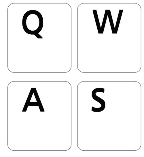 Online-Welcome English US Non Transparent Keyboard Label White