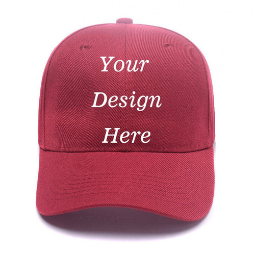 Shop&Three Customized Adjustable Baseball Cap,Unisex Personalized Trucker Hats,Cowboy Hat Burgundy