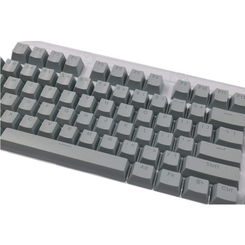 hudiemm0B Keycap, 104Pcs/Set Universal Ergonomic Backlit Key Cap Keycaps for Mechanical Keyboard Grey
